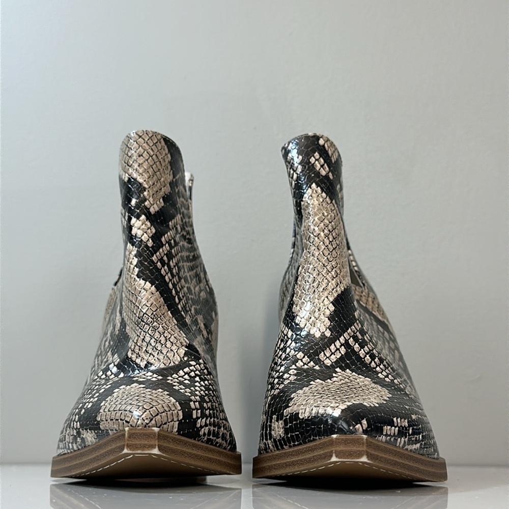 Steve Madden Cedar Snake Skin Print Ankle‎ Booties Size 8 - Picture 4 of 15